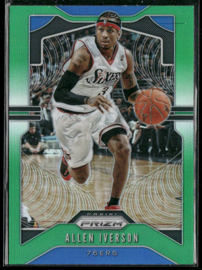 Allen Iverson 2019 Panini Prizm Green #6 Philadelphia 76ers