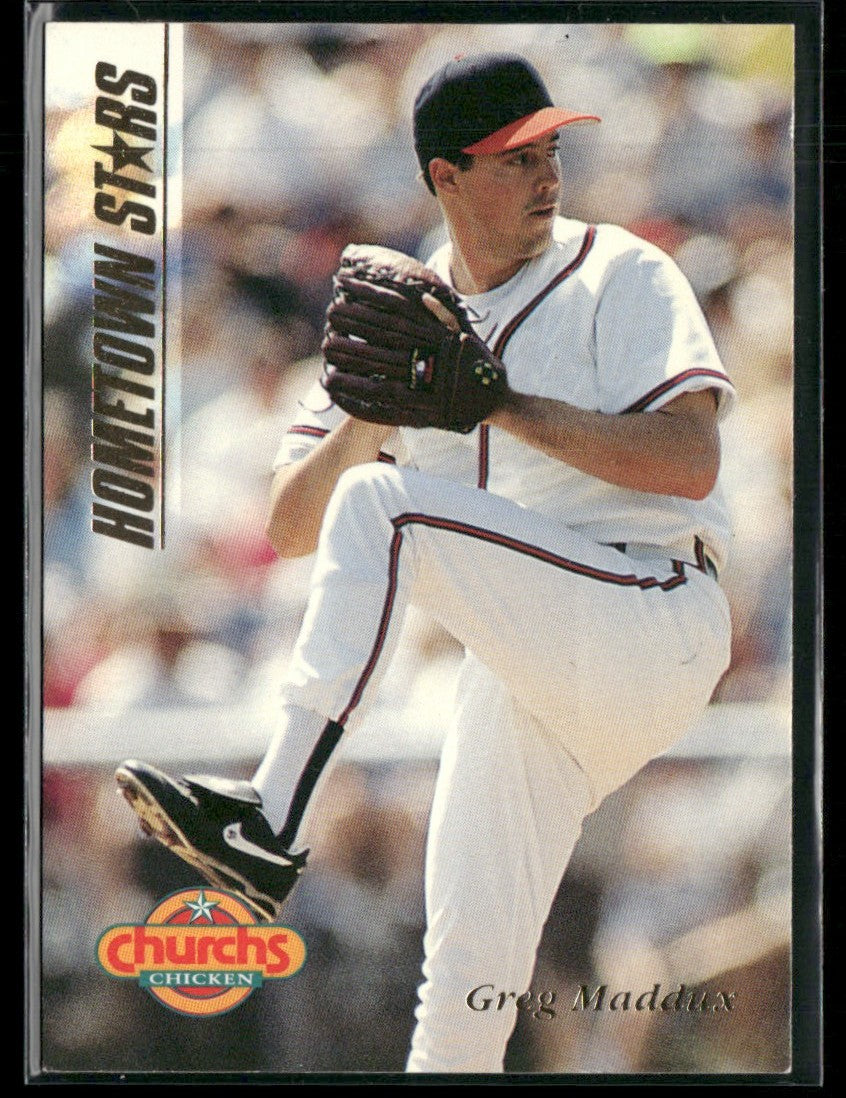 Greg Maddux 1994 Pinnacle Church's Chicken Hometown Stars #4 Atlanta Braves