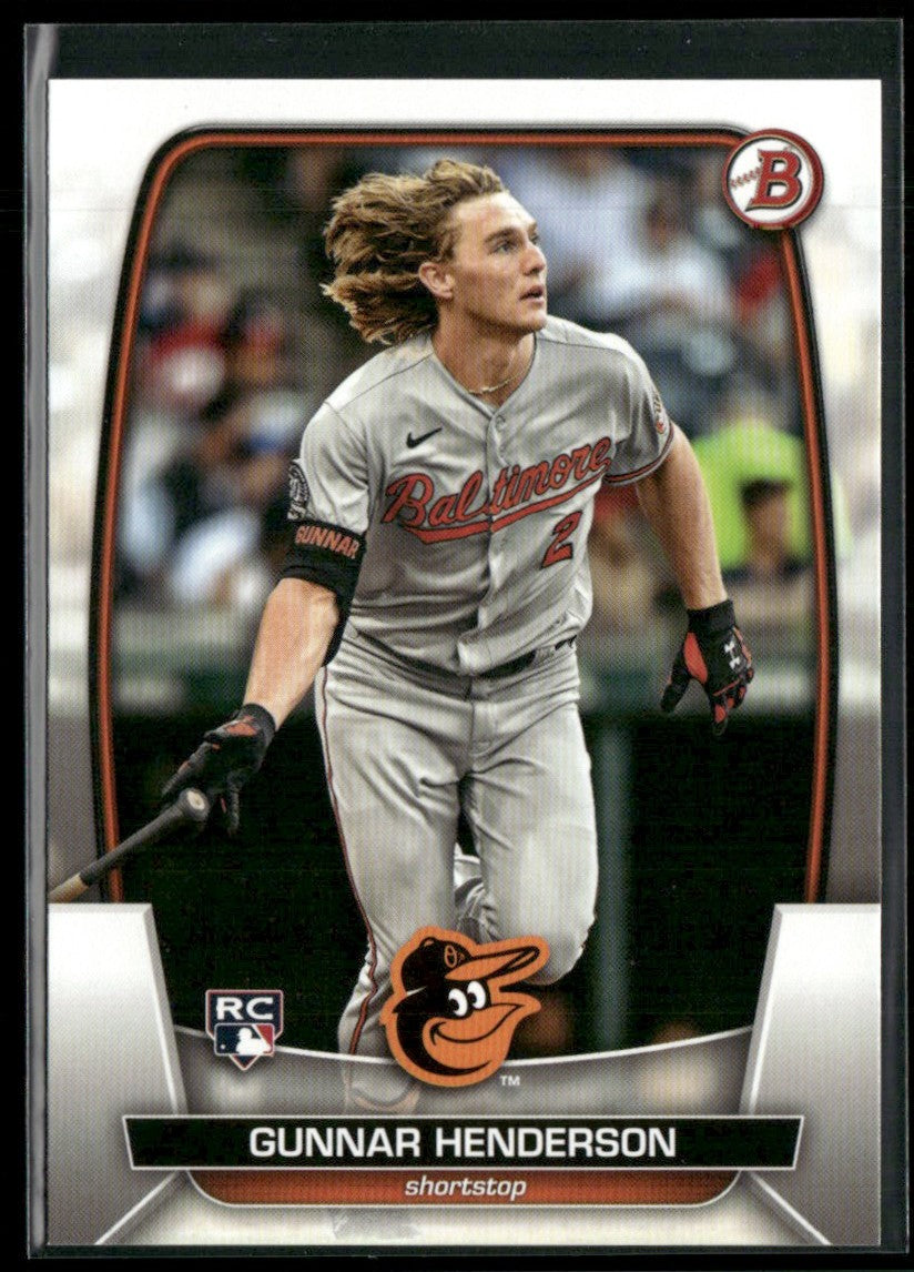 Gunnar Henderson 2023 Bowman RC #65 Baltimore Orioles