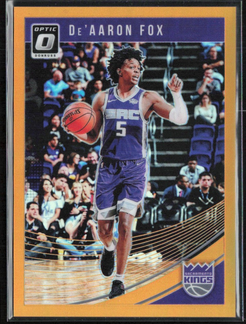 De'Aaron Fox 2018 Donruss Optic Orange /199 #51 Sacramento Kings