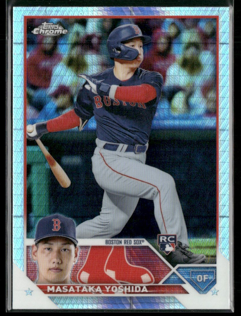 Masataka Yoshida 2023 Topps Chrome Prism Refractor RC #167 Boston Red Sox