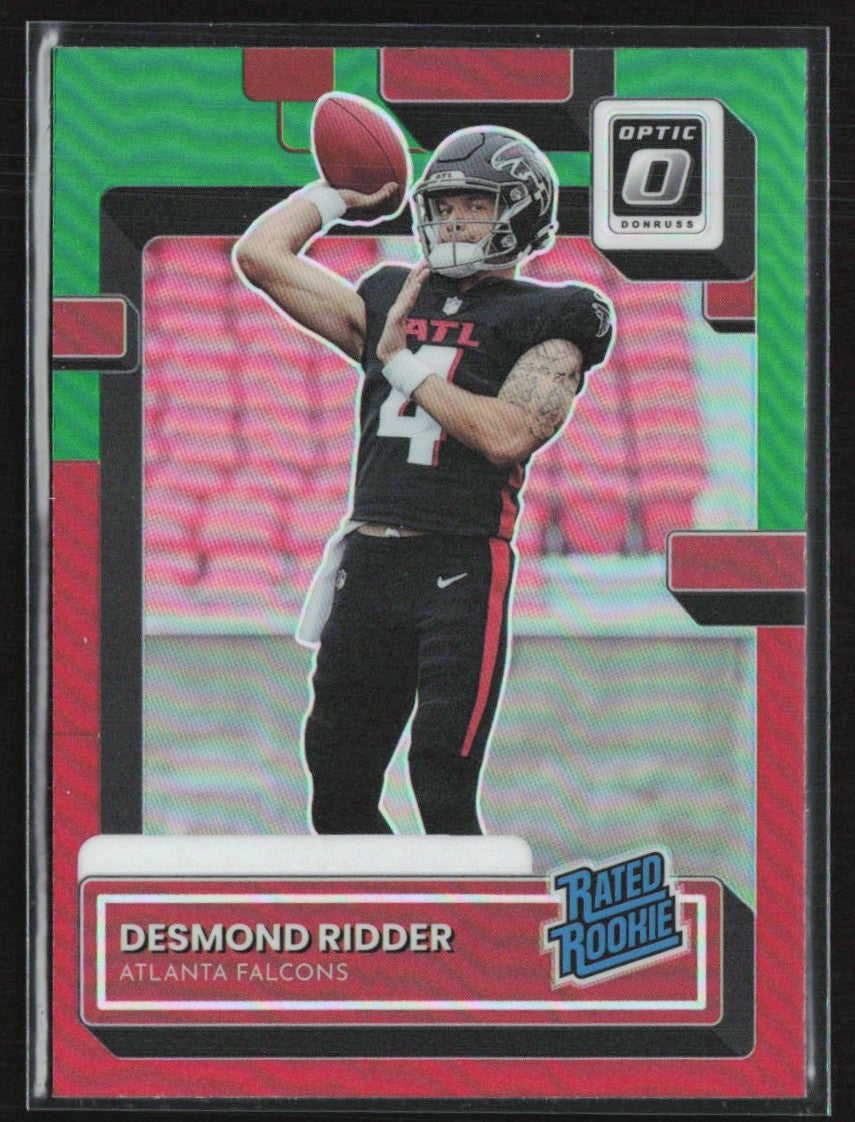 Desmond Ridder 2022 Donruss Optic Red & Green Preview RC #P-304 Atlanta Falcons