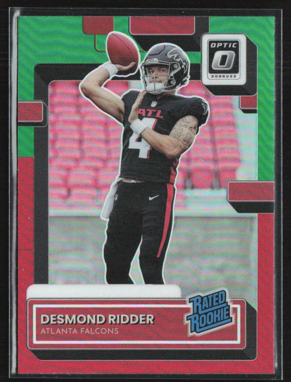 Desmond Ridder 2022 Donruss Optic Red & Green Preview RC #P-304 Atlanta Falcons