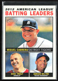 Miguel Cabrera Mike Trout Adrian Beltre 2013 Topps Heritage #8 Detroit Tigers