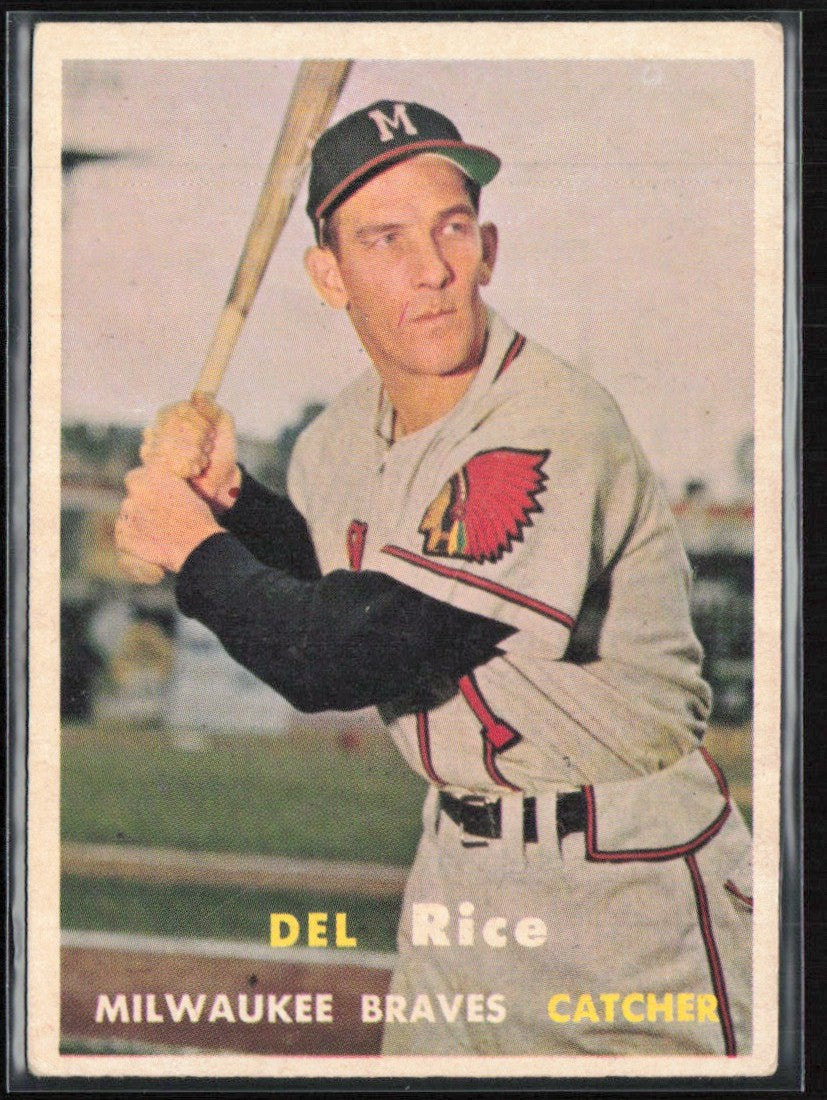 Del Rice 1957 Topps #193 Milwaukee Braves