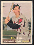 Del Rice 1957 Topps #193 Milwaukee Braves