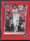 David Johnson 2021 Donruss Rated Rookies Choice Red RC /99 #243 Toronto Raptors