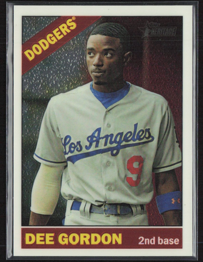 Dee Gordon 2015 Topps Heritage Chrome /999 #THC-441 Los Angeles Dodgers