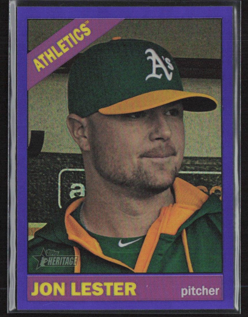 Jon Lester 2015 Topps Heritage Chrome Purple Refractor #THC-458