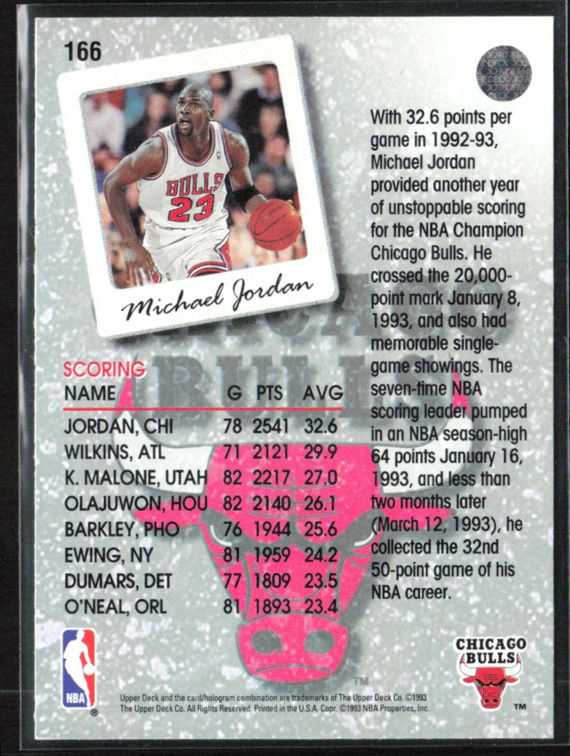 Michael Jordan 1993 Upper Deck Season Leaders #166 Chicago Bulls