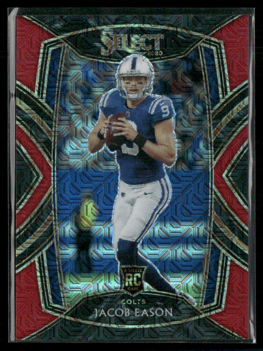 Jacob Eason 2020 Panini Select Club Red Mojo Prizm RC /49 #248