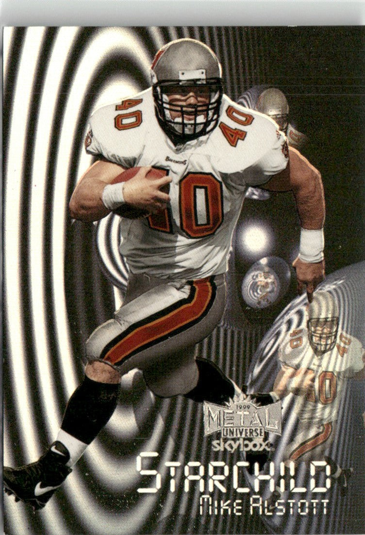 Mike Alstott 1999 SkyBox Metal Universe Starchild #2 Tampa Bay Buccaneers