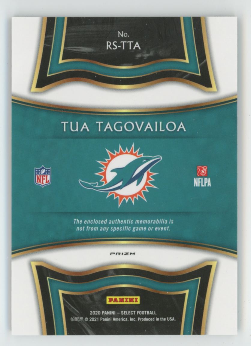 Tua Tagovailoa 2020 Panini Select Red RC Jersey #RS-TTA Miami Dolphins