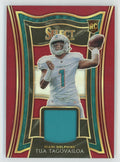 Tua Tagovailoa 2020 Panini Select Red RC Jersey #RS-TTA Miami Dolphins