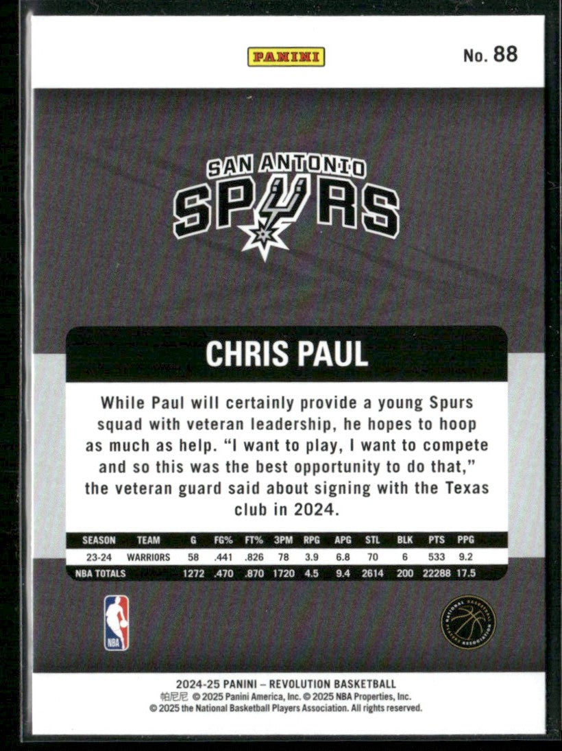 Chris Paul 2024 Panini Revolution #88 San Antonio Spurs