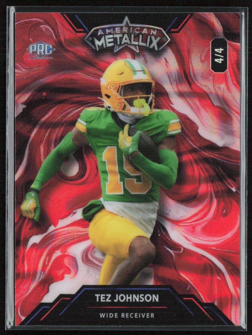 Tez Johnson 2023 Wild Card American Metallix /4 #WMP-TJ