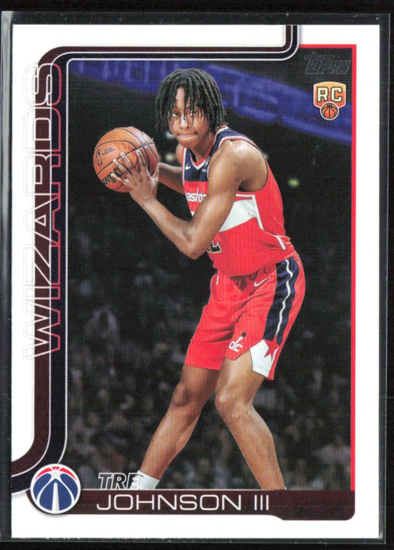 Tre Johnson III 2025 Topps RC #206 Washington Wizards
