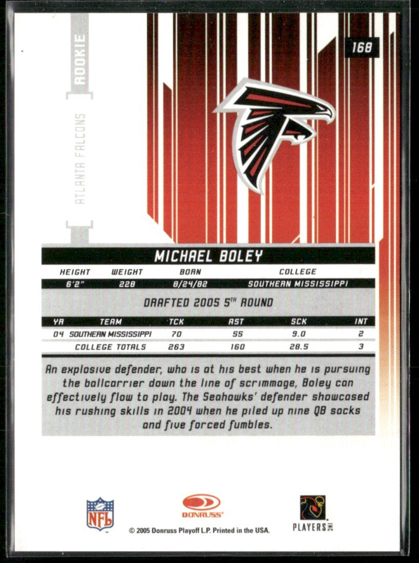 Michael Boley 2005 Leaf Rookies & Stars Longevity Ruby /250 #168 Atlanta Falcons