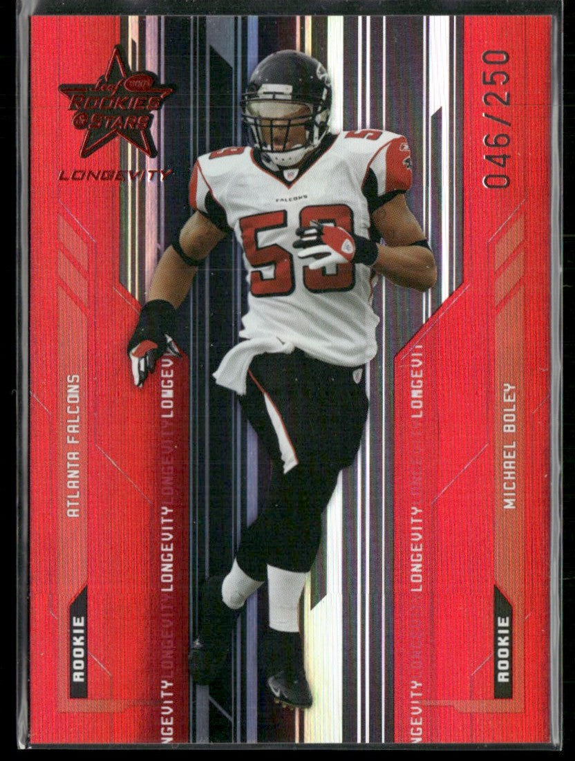 Michael Boley 2005 Leaf Rookies & Stars Longevity Ruby /250 #168 Atlanta Falcons