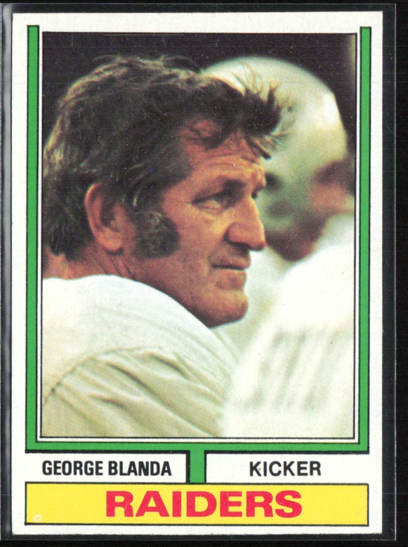 George Blanda 1974 Topps #245 Oakland Raiders