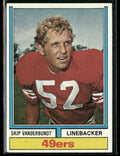 Skip Vanderbundt 1974 Topps #352 San Francisco 49ers