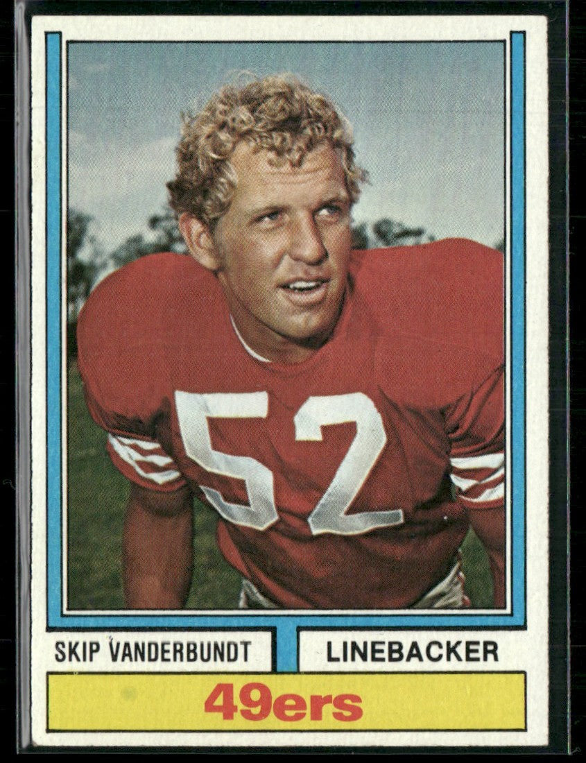 Skip Vanderbundt 1974 Topps #352 San Francisco 49ers