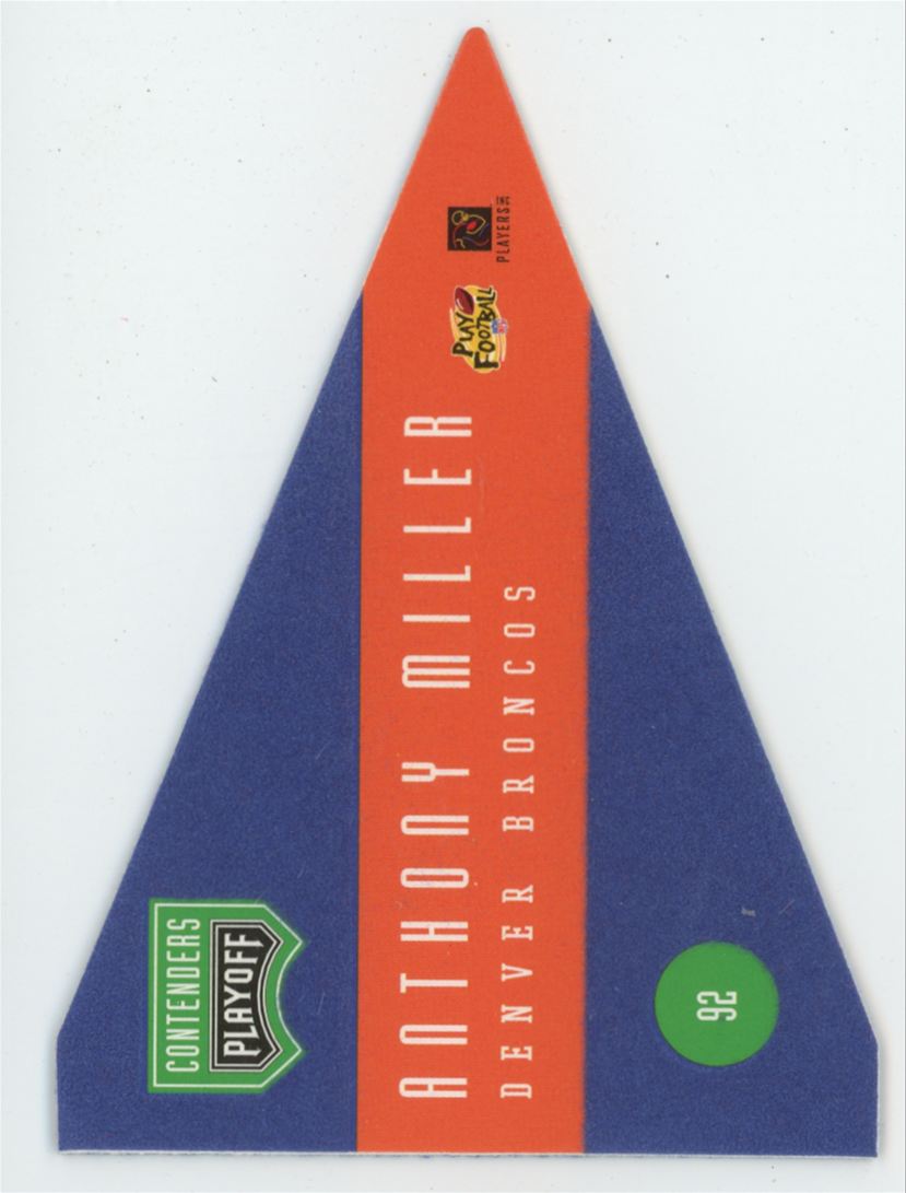 Anthony Miller 1996 Playoff Contenders Pennants #92 Denver Broncos