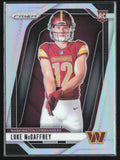 Luke McCaffrey 2024 Panini Prizm Silver Variation RC #26 Washington Commanders