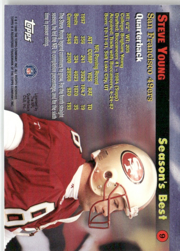 Steve Young 1998 Topps Gunslingers #9 San Francisco 49ers