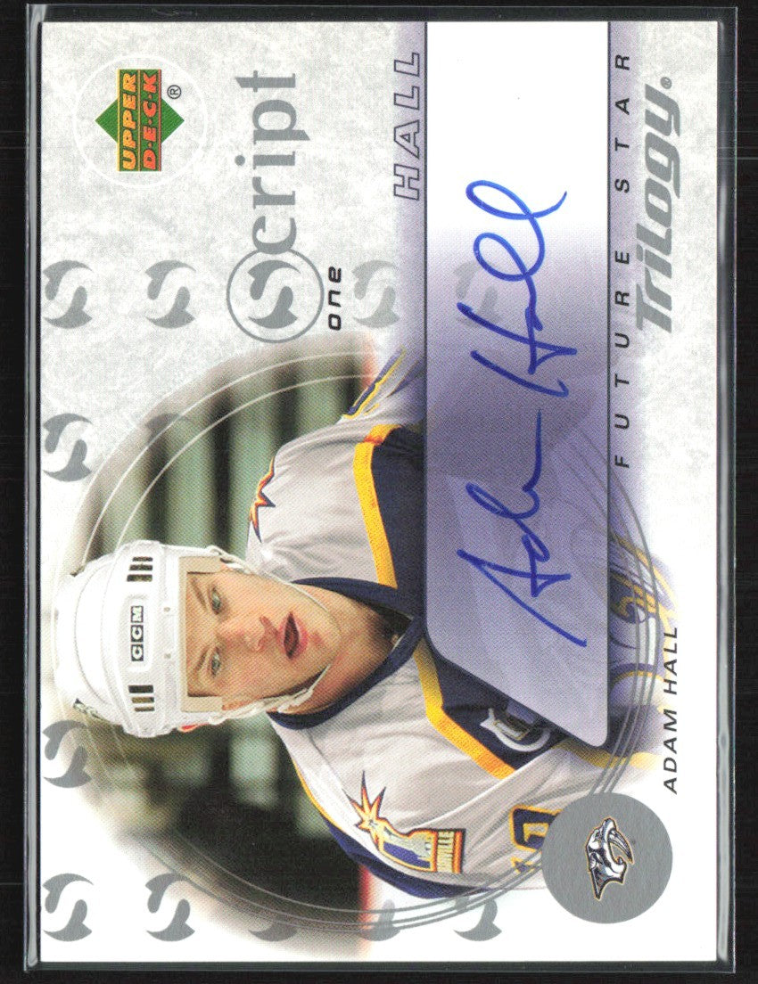 Adam Hall 2003 Upper Deck Trilogy AUTO #S1-HL Nashville Predators