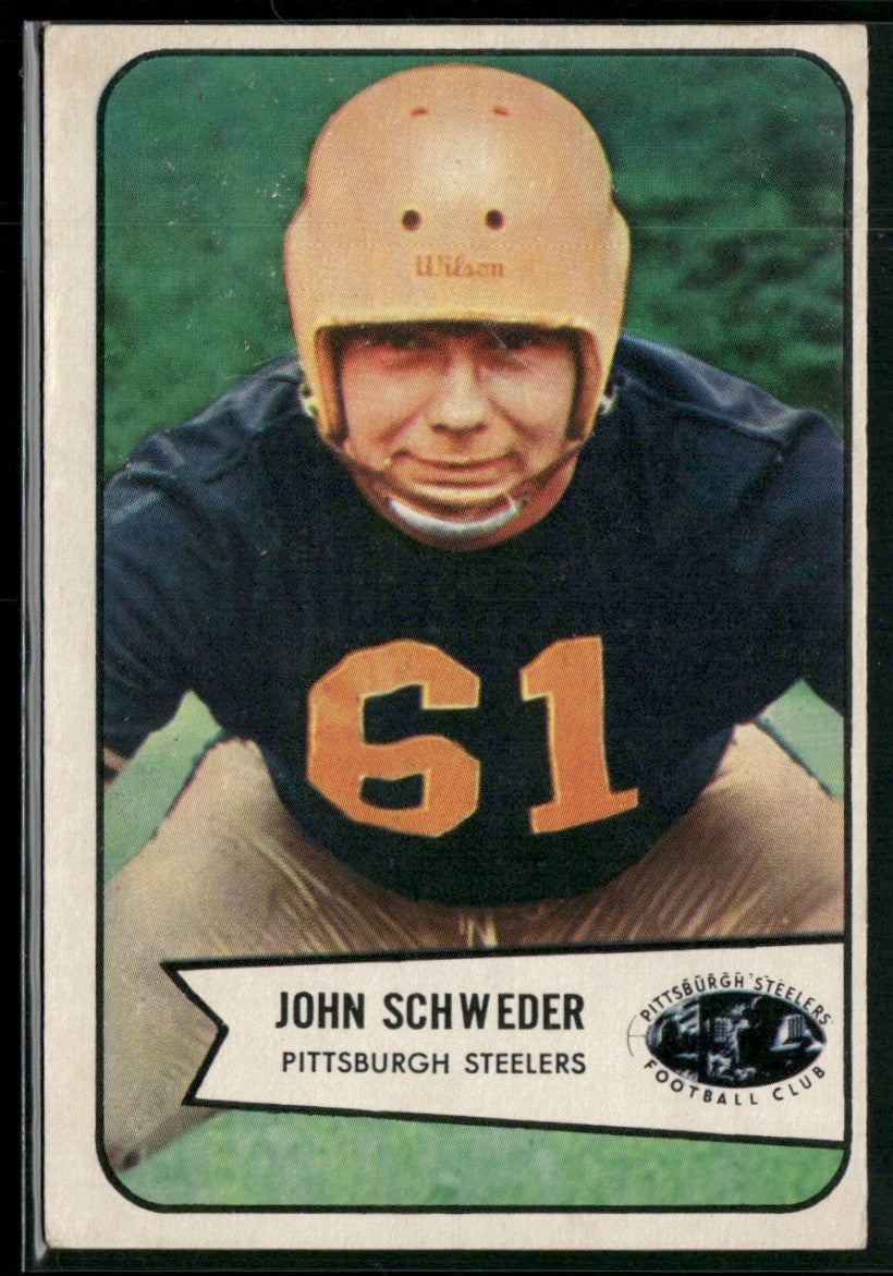 John Schweder 1954 Bowman #25 Pittsburgh Steelers