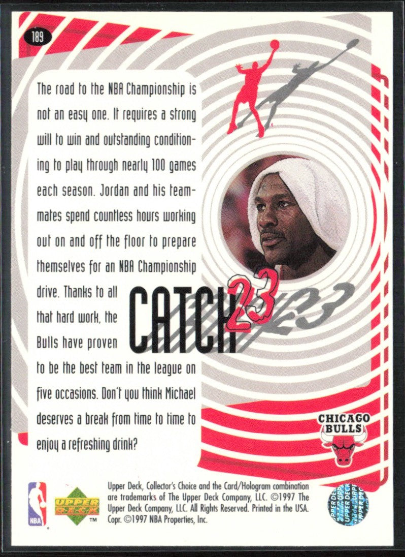 Michael Jordan 1997 Collector's Choice #189 Chicago Bulls