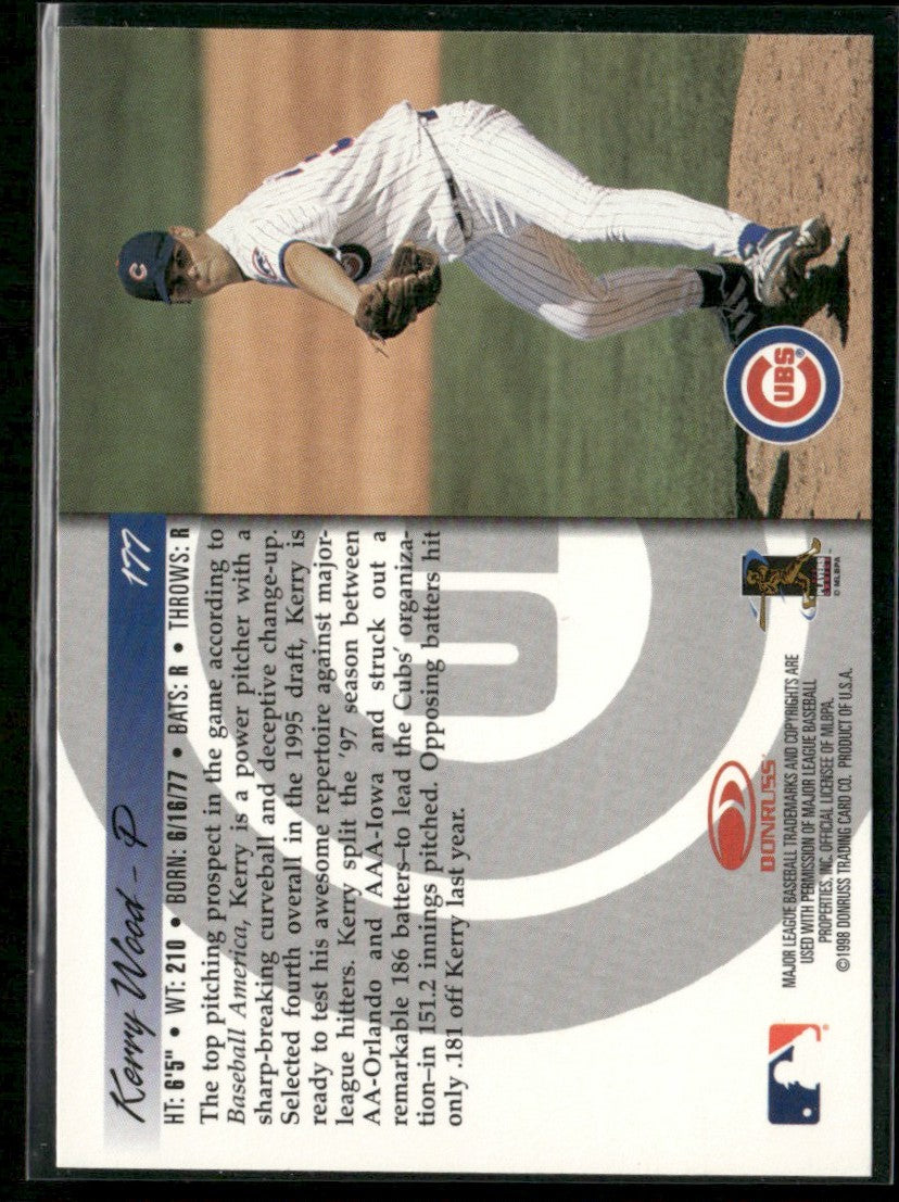 Kerry Wood 1998 Donruss RC #177 Chicago Cubs