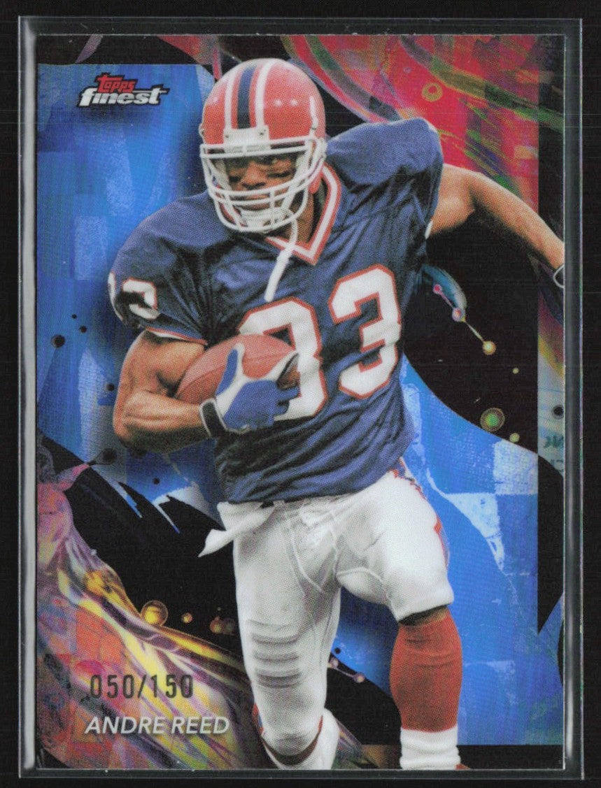 Andre Reed 2024 Topps Finest Blue Refractor /150 #104 Buffalo Bills