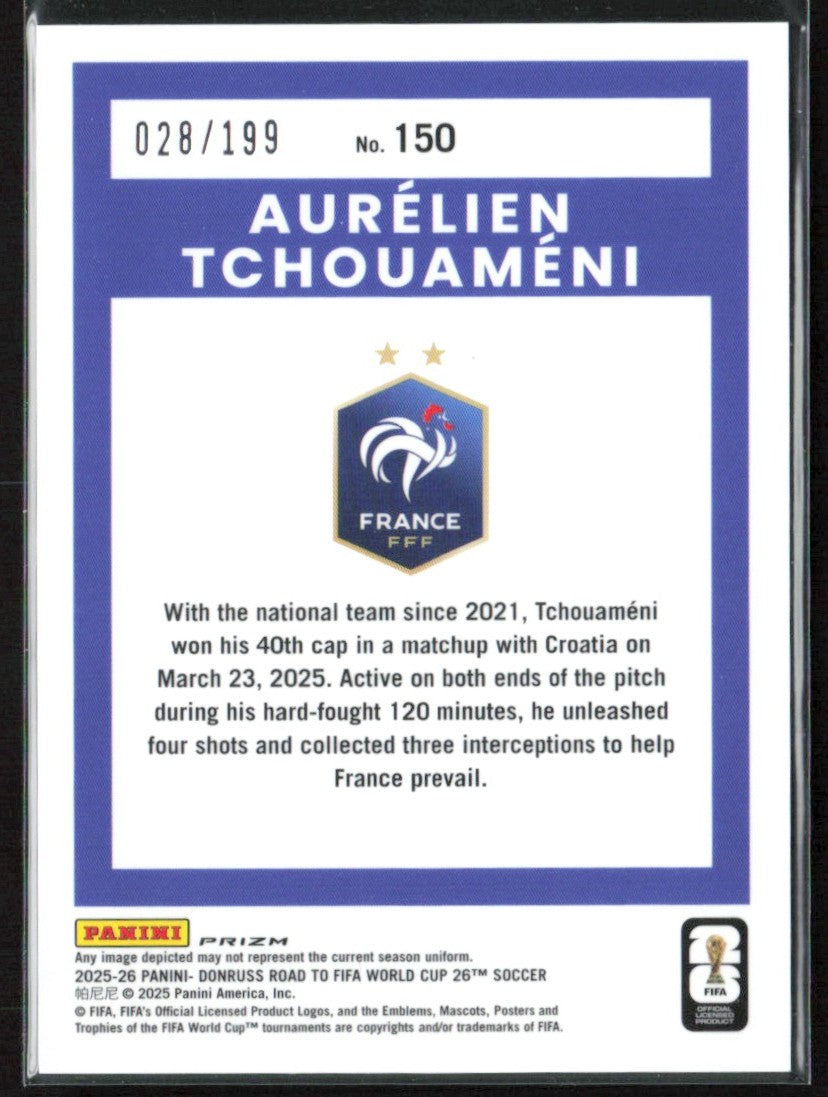 Aurelien Tchouameni 2025 Donruss Optic Orange Velocity /199 #150