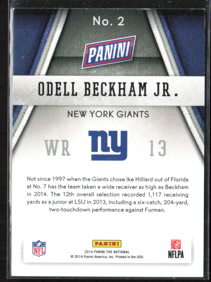 Odell Beckham Jr. 2014 Panini National RC #2 New York Giants