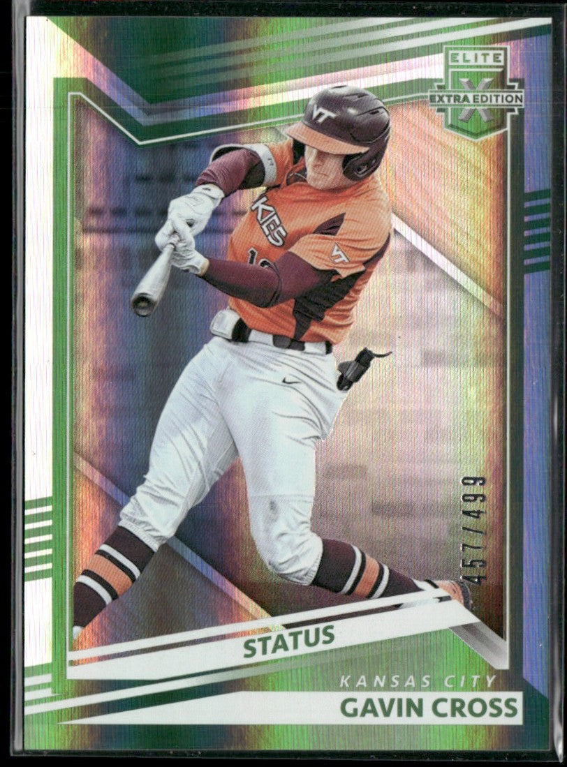 Gavin Cross 2022 Panini Elite Extra Edition Status Green /499 #9