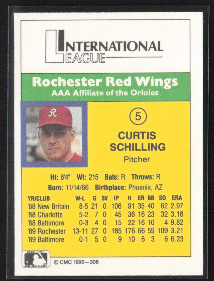 Curt Schilling 1990 CMC AAA #5 Rochester Red Wings