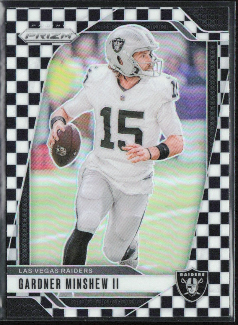 Gardner Minshew II 2024 Panini Prizm Checkerboard #148 Las Vegas Raiders