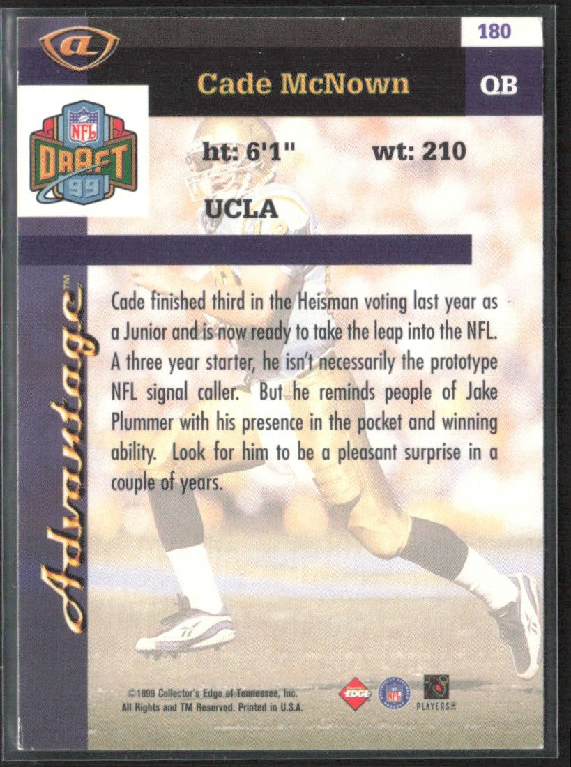 Cade McNown 1999 Collector's Edge Advantage Millennium Collection #180