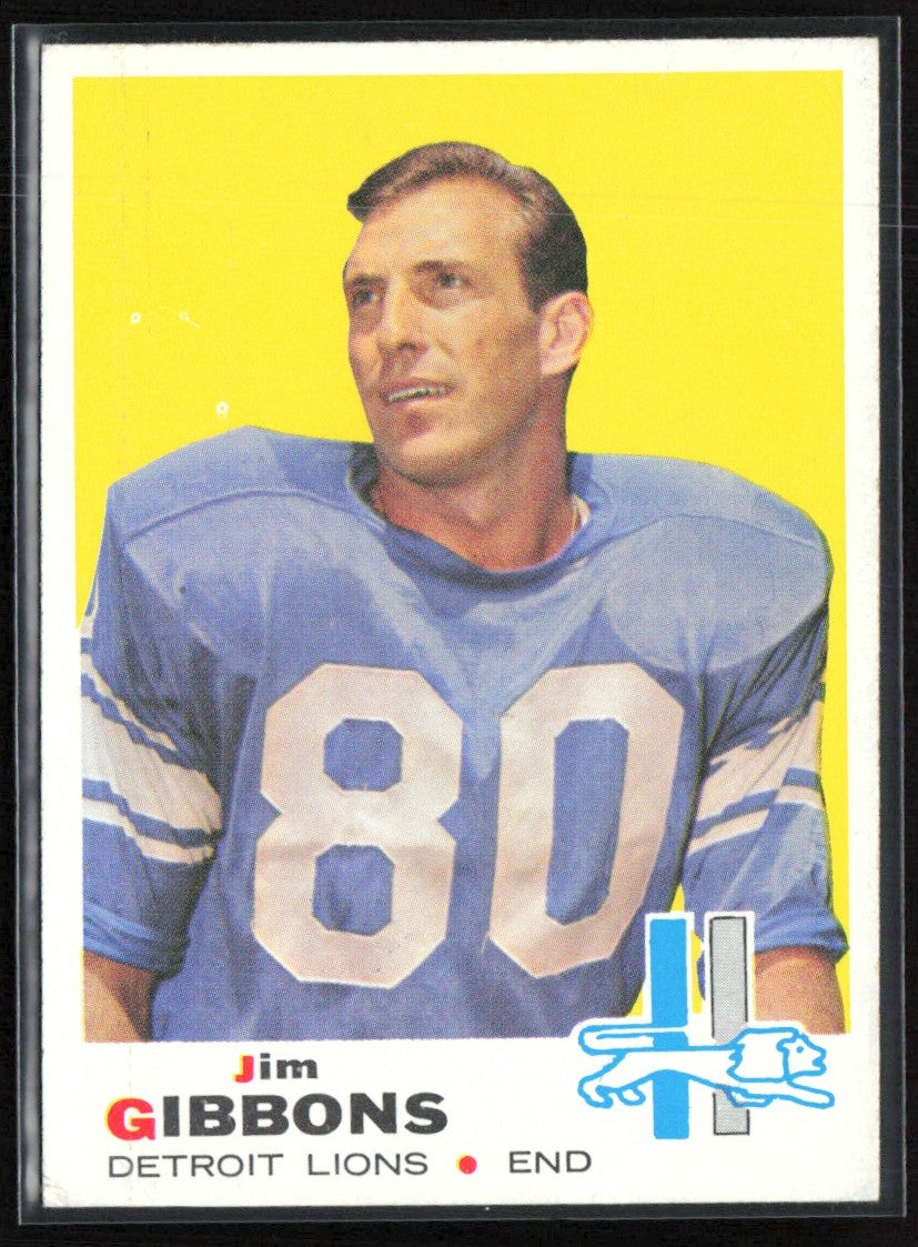 Jim Gibbons 1969 Topps #189 Detroit Lions