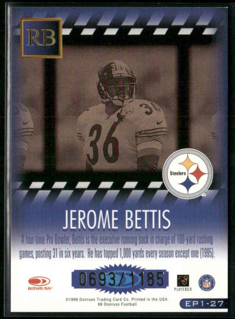 Jerome Bettis 1999 Donruss Executive Producers /1185 #EP1-27 Pittsburgh Steelers