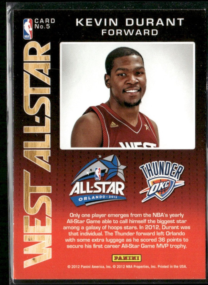 Kevin Durant 2012 Panini Prestige All-Stars West #5 Oklahoma City Thunder