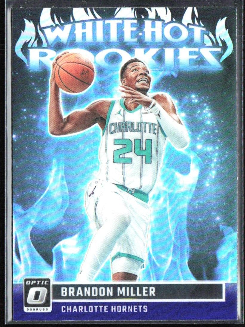 Brandon Miller 2023 Donruss Optic White Hot Rookies Purple #10 Charlotte Hornets