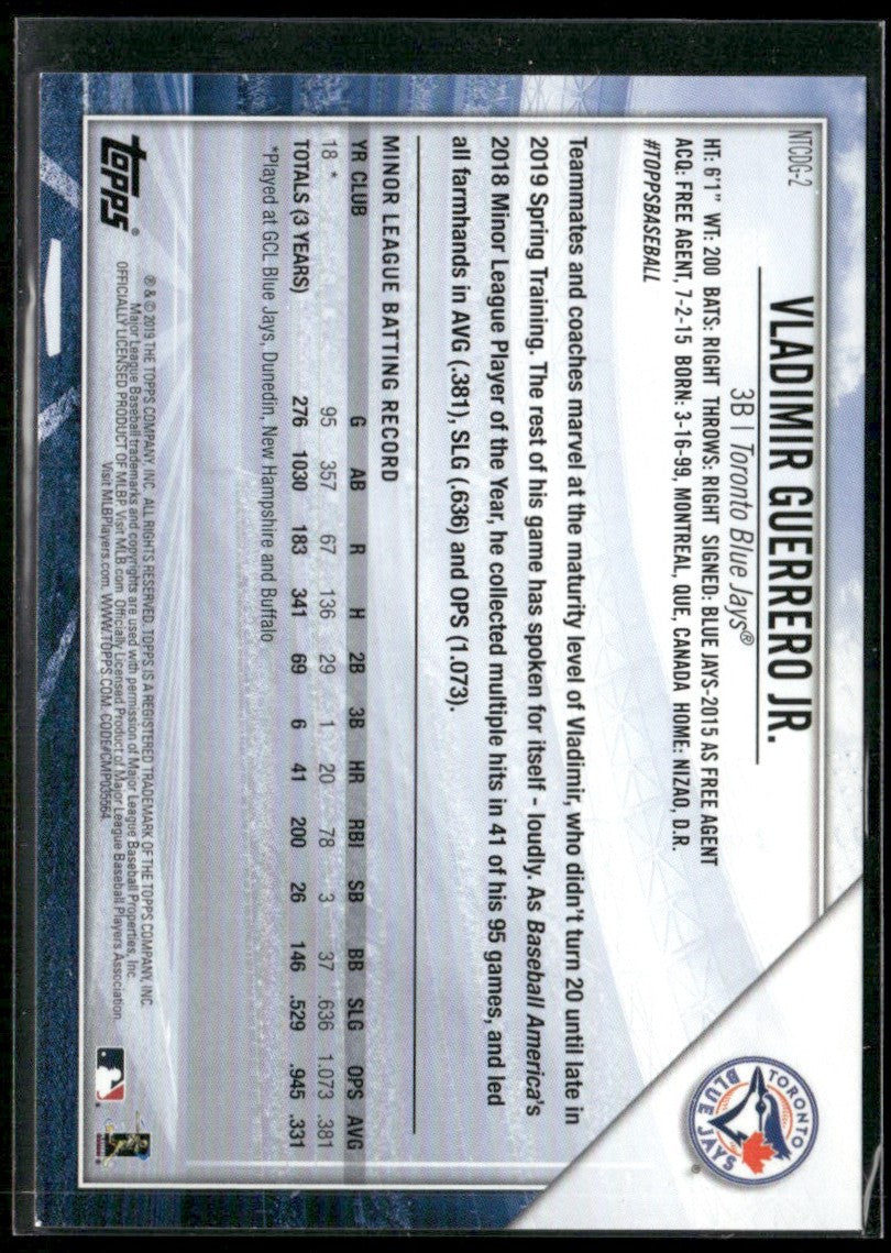 Vladimir Guerrero Jr. 2019 Topps National Baseball Card Day RC #NTCDG-2