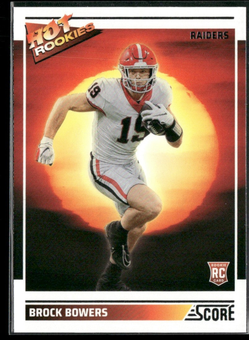 Brock Bowers 2024 Panini Score Hot Rookies RC #10 Las Vegas Raiders