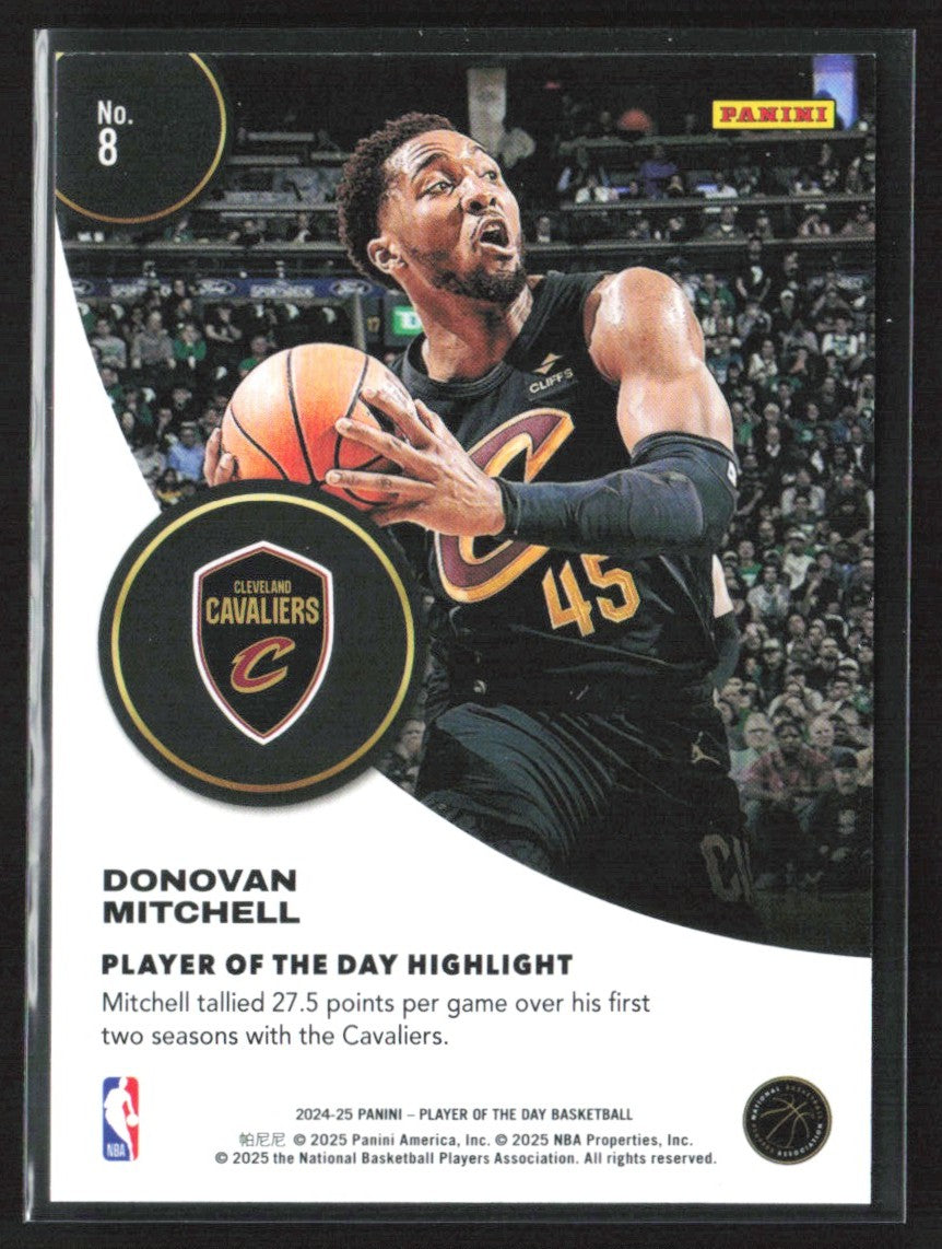 Donovan Mitchell 2024 Panini Player of the Day #8 Cleveland Cavaliers