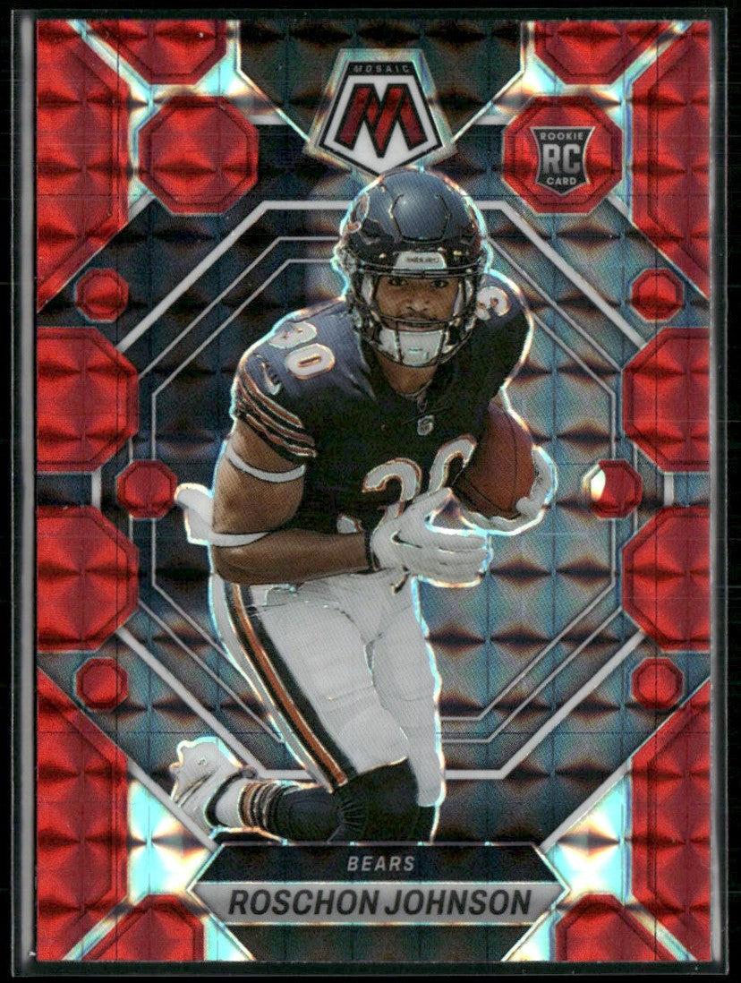 Roschon Johnson 2023 Panini Mosaic Red Prizm RC #359 Chicago Bears