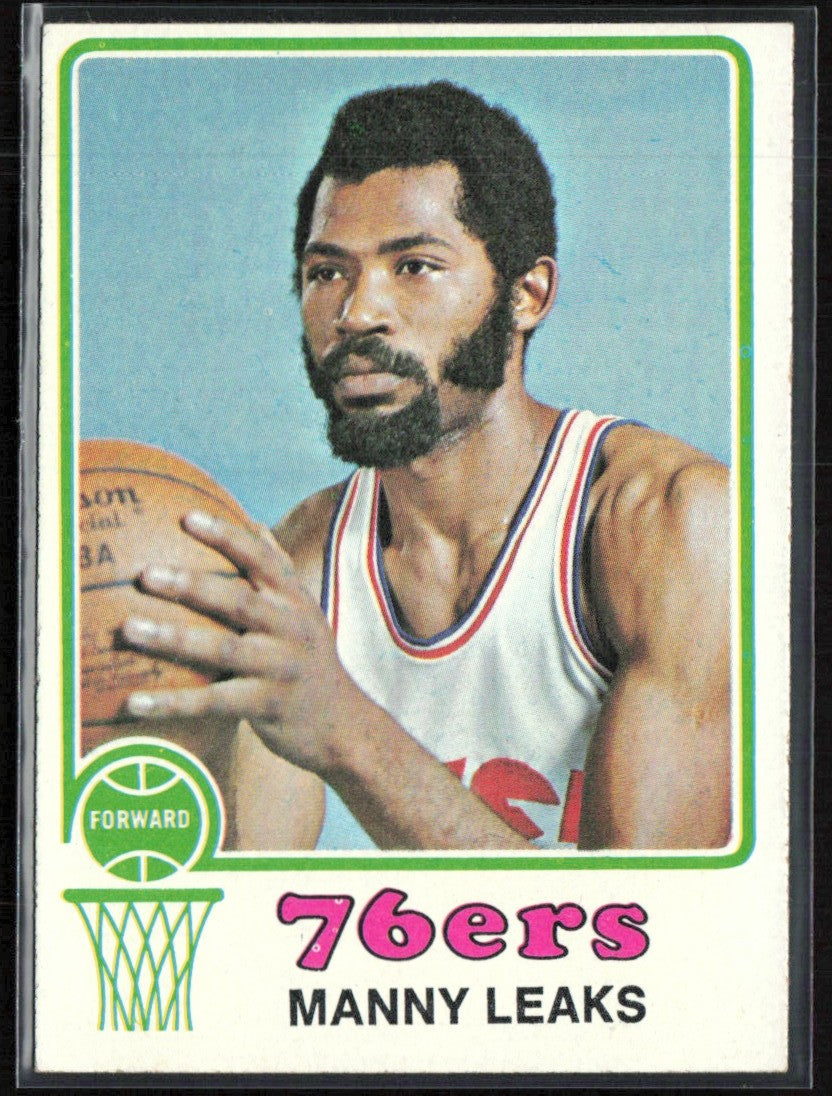Manny Leaks 1973 Topps #74 Philadelphia 76ers
