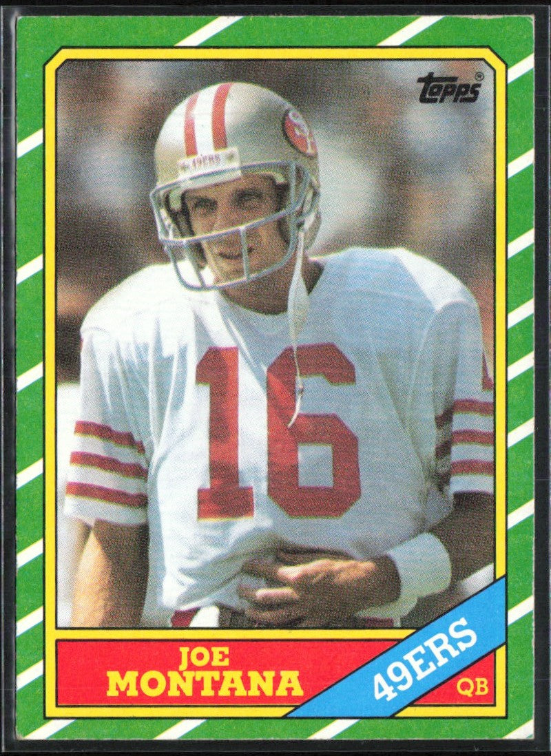 Joe Montana 1986 Topps #156 San Francisco 49ers